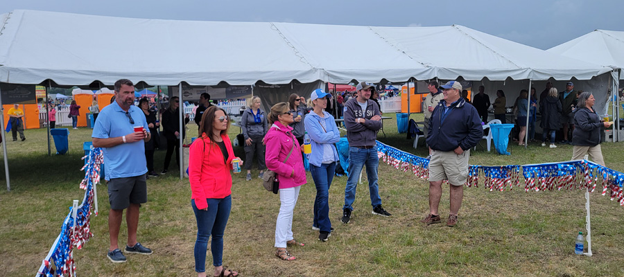 Leadership Circle donors watch the Chippewa Valley Air Show