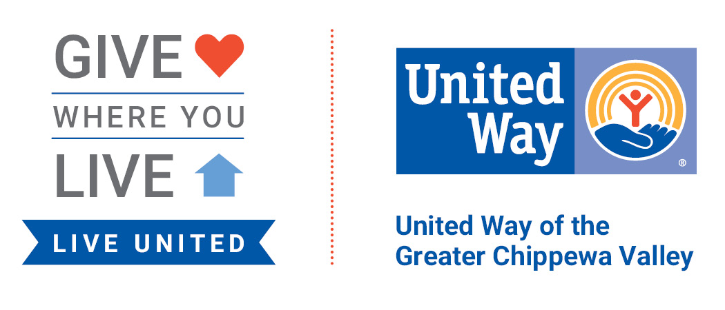 United Way of the Greater Chippewa Valley logo with Give Where You Live graphic